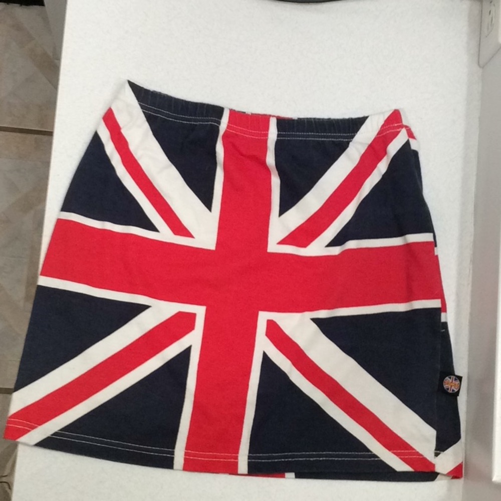 British flag mini skirt
